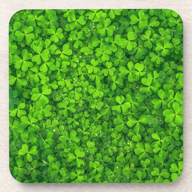 Posavasos Shamrock Clovers Green Irish Symbol Irlanda (Frente)