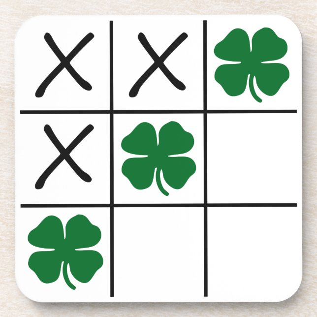 Posavasos Shamrock Tic Tac Toe (Frente)