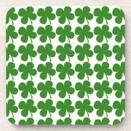 Posavasos Shamrock verde afortunado