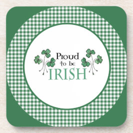 Posavasos Shamrock verde orgulloso de ser conjunto irlandés 