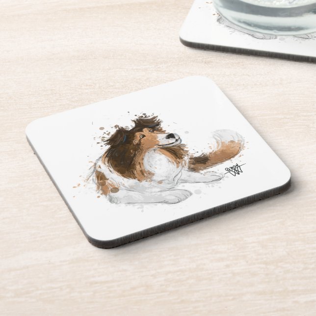 Posavasos Sheldon el Sheltie (Lado Izquierdo)