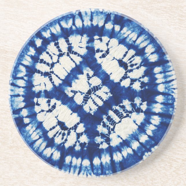 Posavasos Shibori Tie Dye Mar del Sur Indigo Batik (Frente)