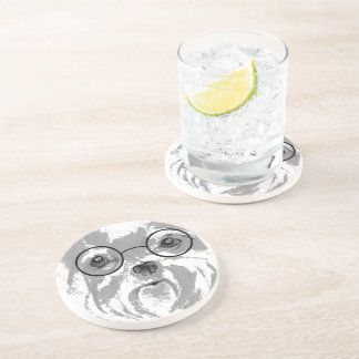 Posavasos Shih Tzu en lentes de vidrio