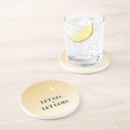 Posavasos Shining Cross Let Go Let God Stars