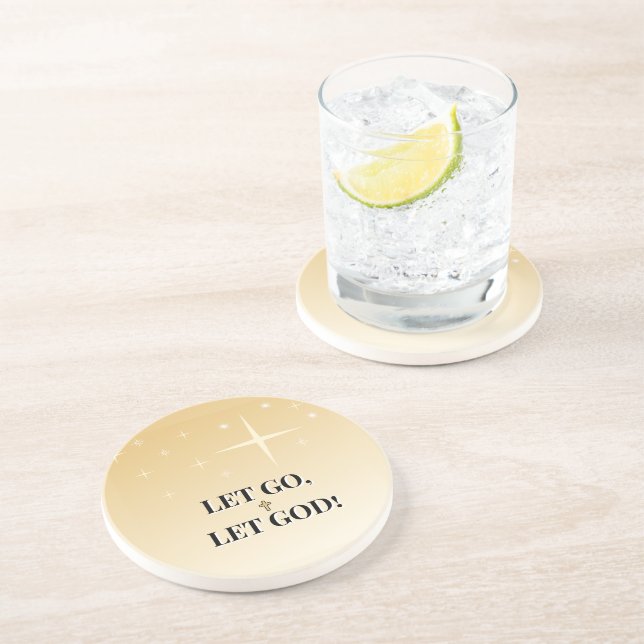 Posavasos Shining Cross Let Go Let God Stars (Lado)