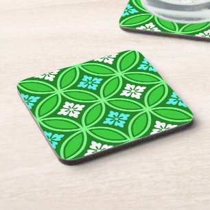 Posavasos Shippo con flor Motif, sombras de Jade Green