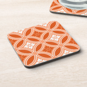 Posavasos Shippo con motivo de flor, Naranja mandarín
