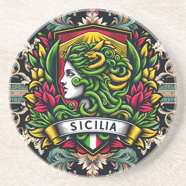 Posavasos Sicilia Sicilian (Frente)