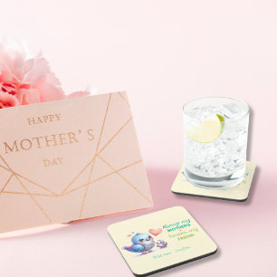 Posavasos Siempre mi madre - Mamá de pájaro y bebé