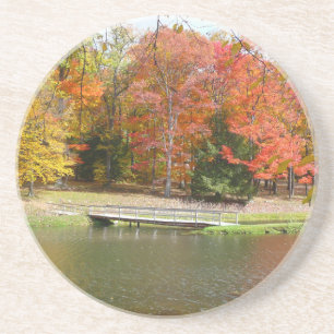 Posavasos Siete Springs Fall Bridge III Paisaje de Otoño