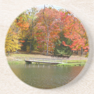 Posavasos Siete Springs Fall Bridge III Paisaje de Otoño