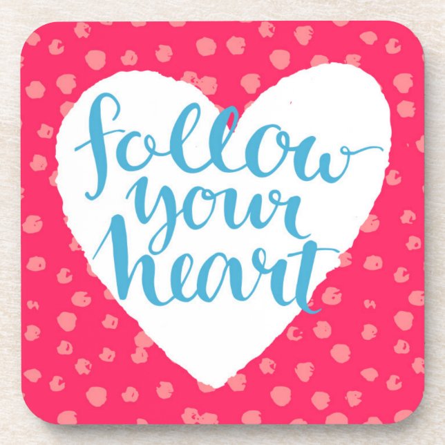 Posavasos Siga su corazón 3 (Frente)