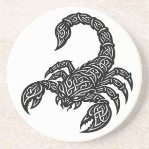 Posavasos Sigilo de Escorpio — Tatuaje de Zodiaco Mítico