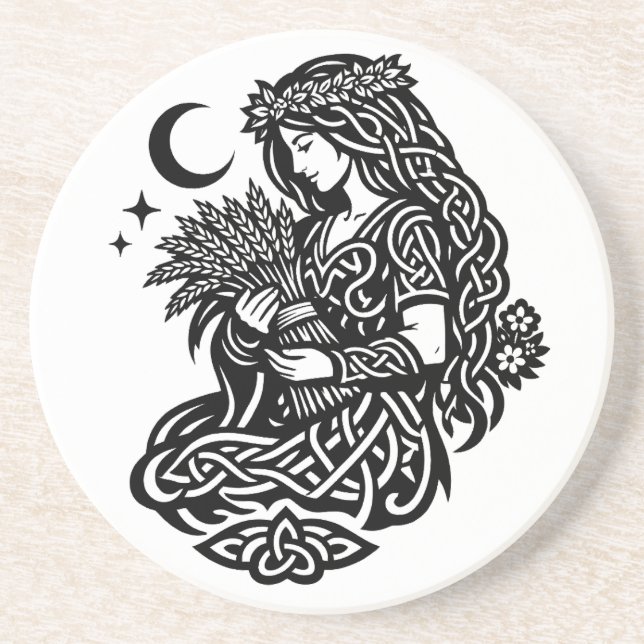 Posavasos Sigilo de la Doncella de Virgo — Tatuaje de Zodiac (Frente)