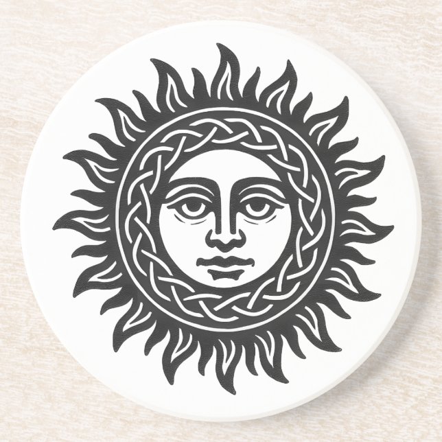 Posavasos Sigilo de Rostro Solar - Camiseta del Emblema del  (Frente)