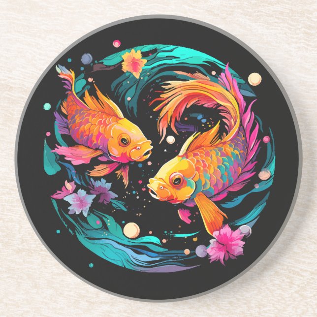 Posavasos Signo Astrológico Piscis (Frente)