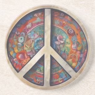 Posavasos Signo de paz arte pop