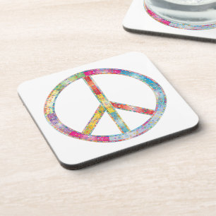 Posavasos Signo de paz colorida