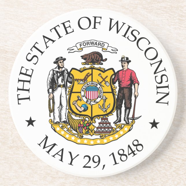 Posavasos Signo de Wisconsin (Frente)