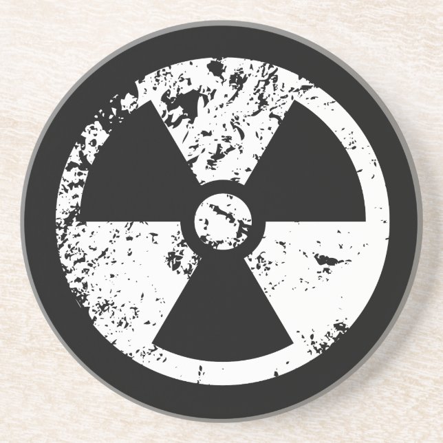 Posavasos Signo radioactivo nuclear (Frente)