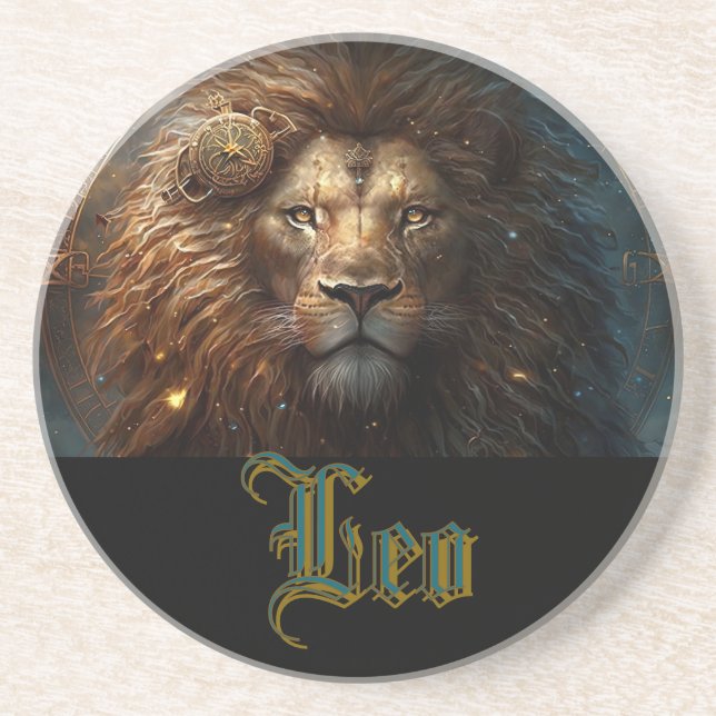 Posavasos Signo zodiacal de Leo (Frente)