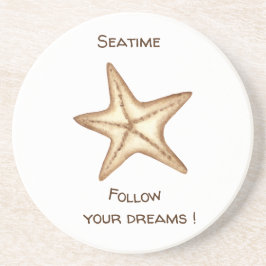 Posavasos Sigue tus sueños acuarela Seatime Starfish