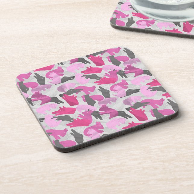 Posavasos Silhouette Animal Camouflage Pink (Lado Izquierdo)