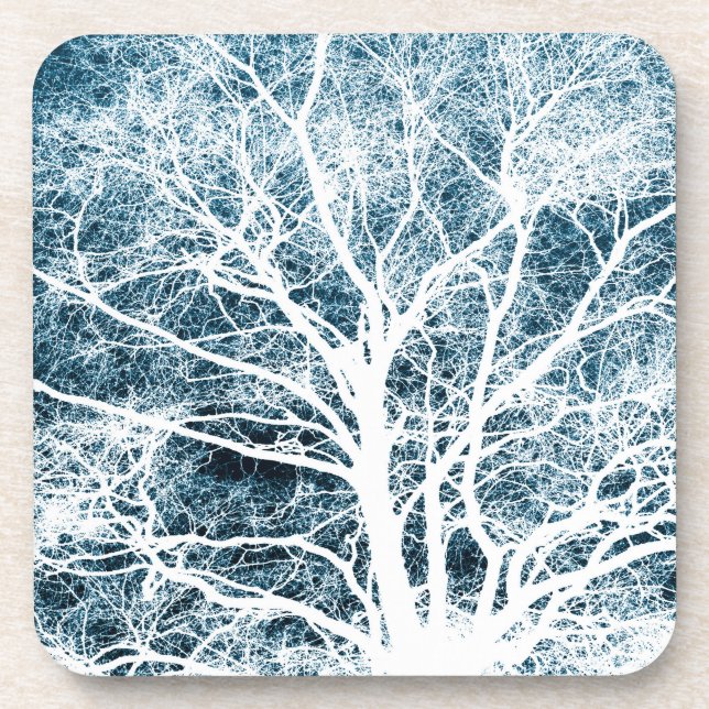 Posavasos Silhouette de árbol (Frente)