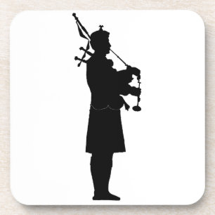 Posavasos Silhouette de Bagpiper