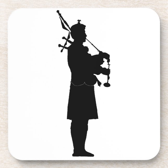 Posavasos Silhouette de Bagpiper (Frente)