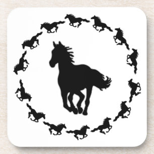 Posavasos Silhouette de diseño de caballos