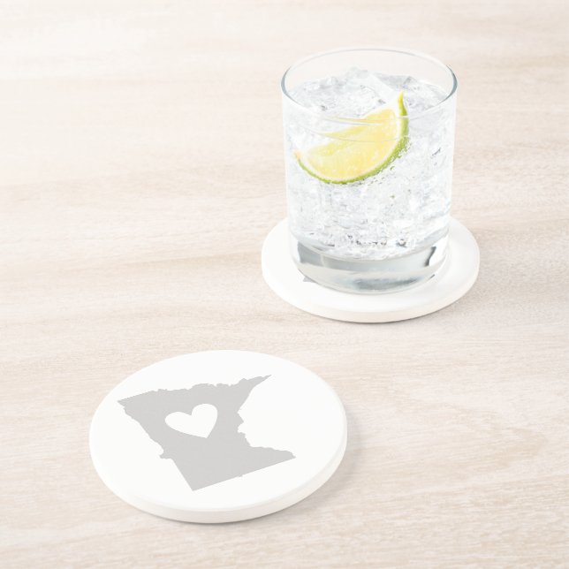 Posavasos Silhouette estatal Heart Minnesota (Lado)