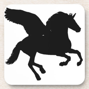Posavasos Silhouette Winged Unicorn