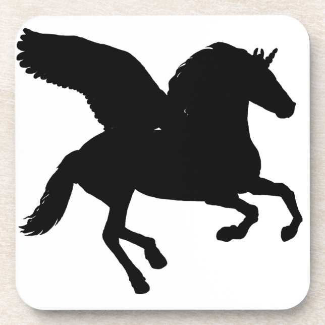 Posavasos Silhouette Winged Unicorn (Frente)