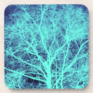 Posavasos Silueta de árbol verde