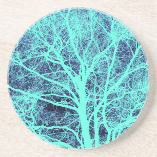 Posavasos Silueta de árbol verde