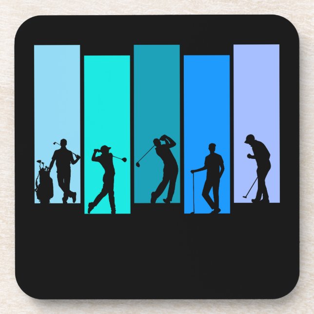 Posavasos Silueta de golfista (Frente)