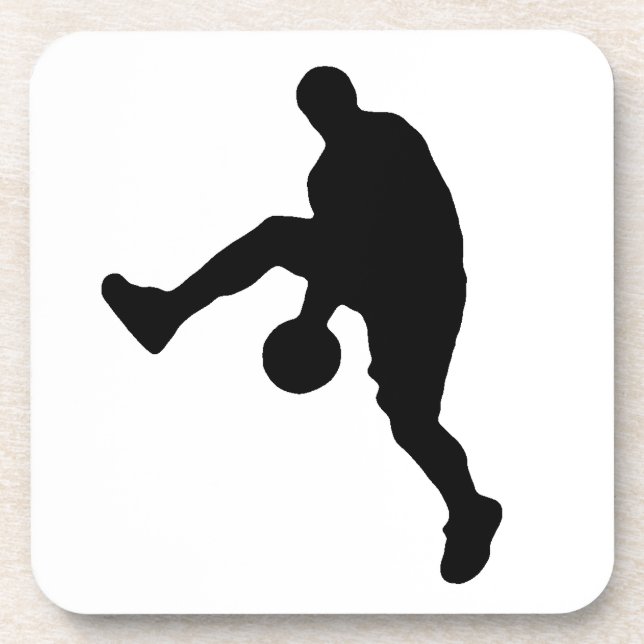 Posavasos Silueta de jugador de baloncesto (Frente)