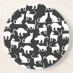 Posavasos silueta de los gatos