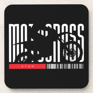 Posavasos Silueta de motocicleta de Motocross de Utah