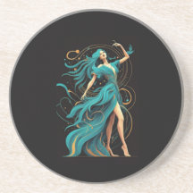 Silueta de mujer fénix en una montaña rusa