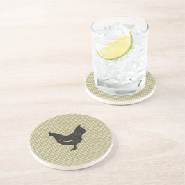 Posavasos Silueta de pollo rústica