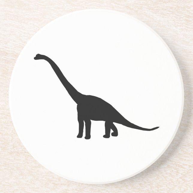 Posavasos Silueta del Brontosaurus del dinosaurio (Frente)