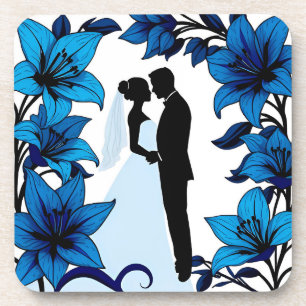 Posavasos Silueta Romántica de una Pareja