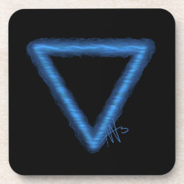 Posavasos Símbolo de alquimia de elemento de agua ondulada