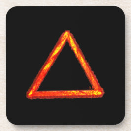 Posavasos Símbolo de alquimia de elemento de fuego de brillo