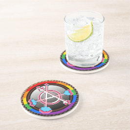 Posavasos Símbolo de anarquía de género, emblema en tablero