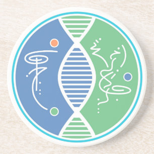 Posavasos Símbolo de círculo interior curativo en escayola d