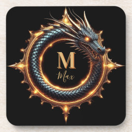 Posavasos 🐉 Símbolo de Dragón de Fantasía de Nombre Persona