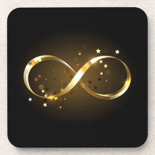 Posavasos Símbolo de infinito dorado